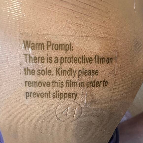 Camssoo Women’s Purple Croc Embossed Heels Size 41 Lucite Heel Toe Ring Slip On - Picture 4 of 9